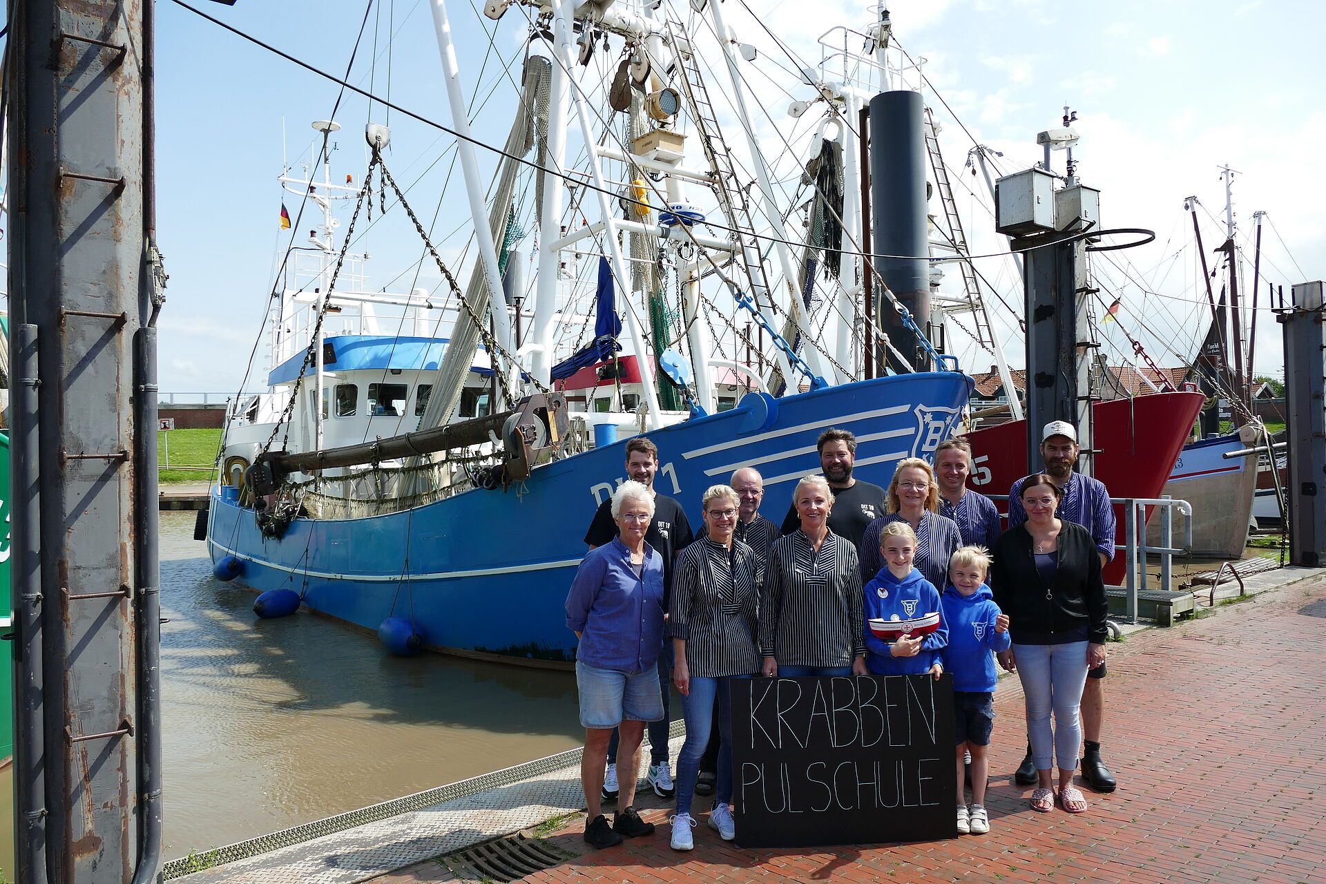 Krabben pulen für die Seenotretter